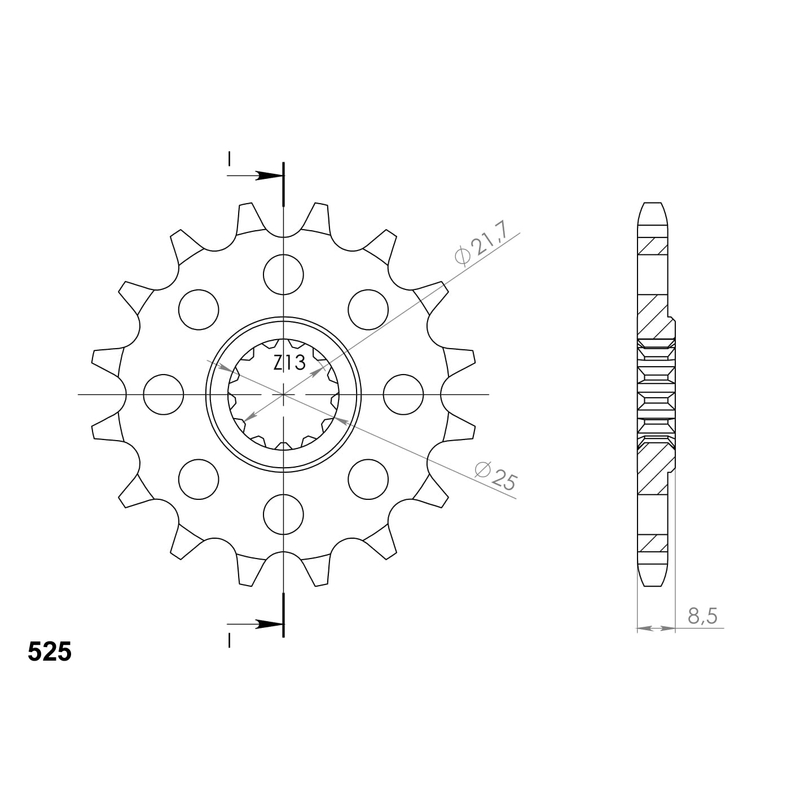Ritzel SUPERSPROX 15T, 525