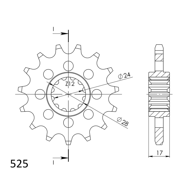 Ritzel SUPERSPROX 14T, 525