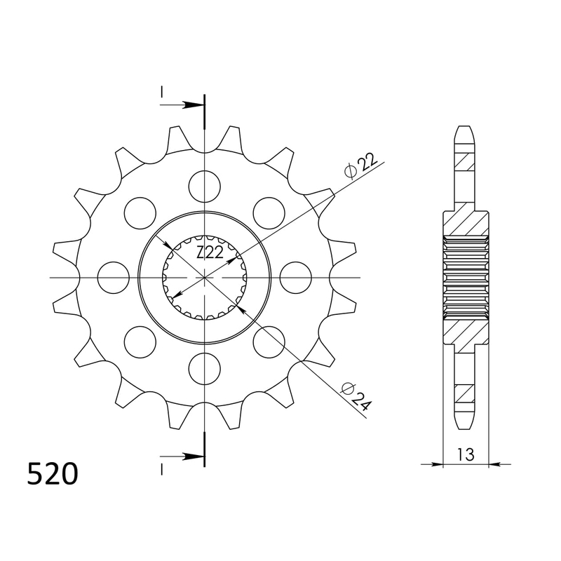 Ritzel SUPERSPROX 16T, 520