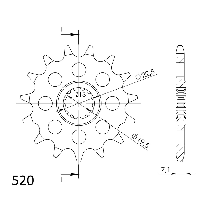 Ritzel SUPERSPROX 16T, 520