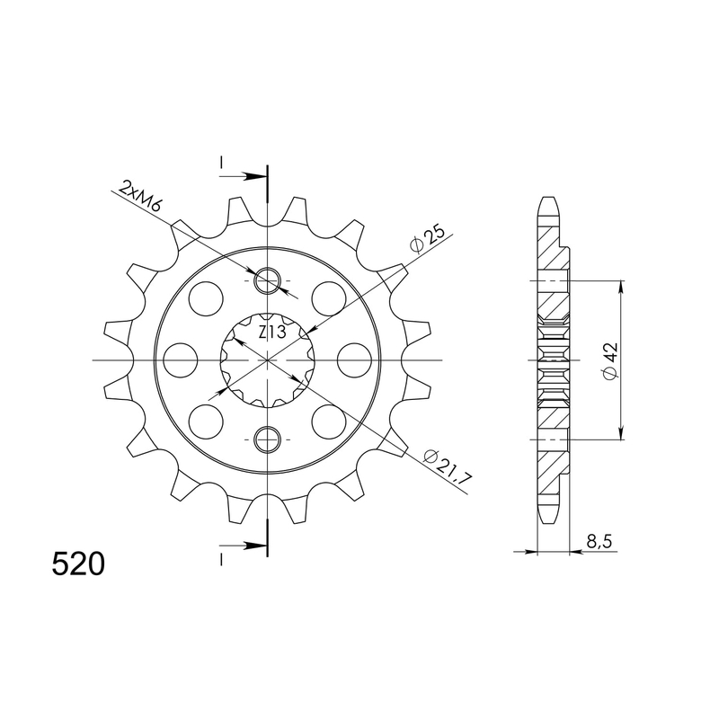 Ritzel SUPERSPROX 16T, 520