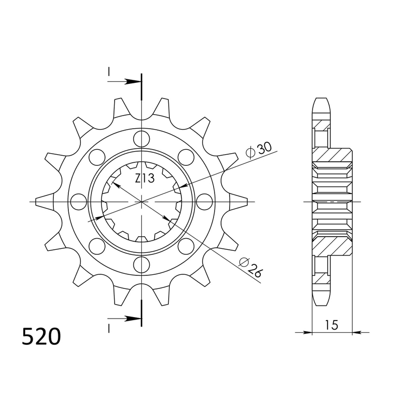 Ritzel SUPERSPROX 15T, 520