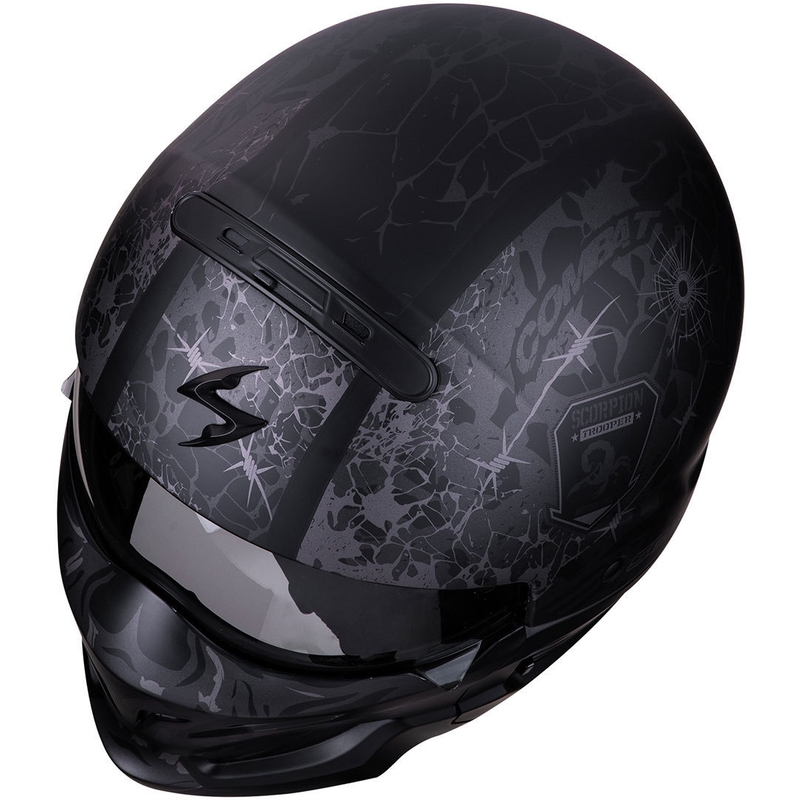 Skorpion EXO-COMBAT Stealth Helm schwarz-silber
