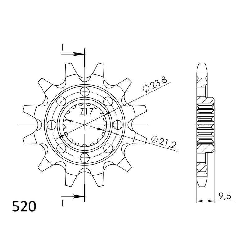 Ritzel SUPERSPROX 13T, 520