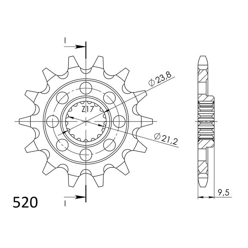 Ritzel SUPERSPROX 14T, 520