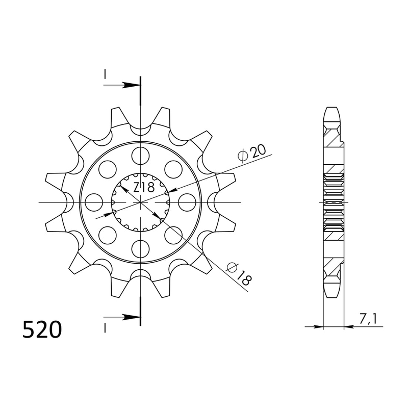 Ritzel SUPERSPROX 13T, 520