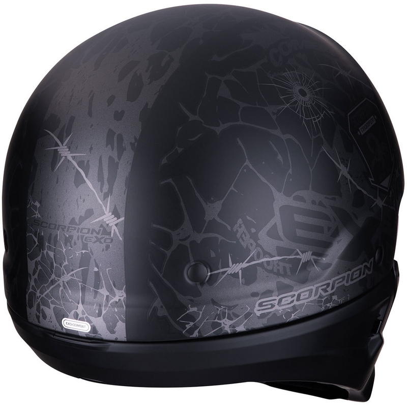 Skorpion EXO-COMBAT Stealth Helm schwarz-silber