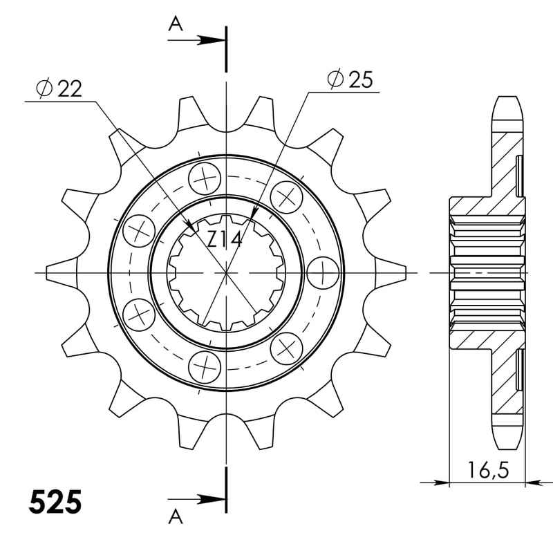 Ritzel SUPERSPROX 15T, 525