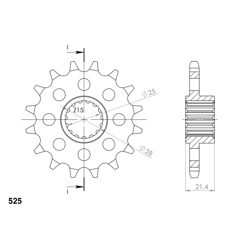 Ritzel SUPERSPROX 17T, 525