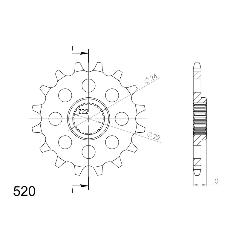 Ritzel SUPERSPROX 18T, 520