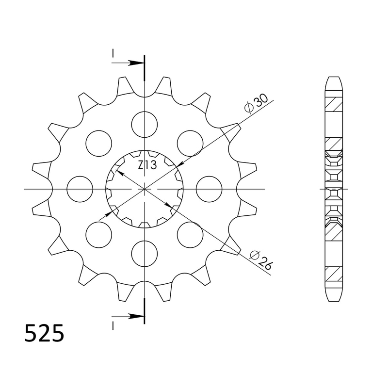 Ritzel SUPERSPROX 19T, 525