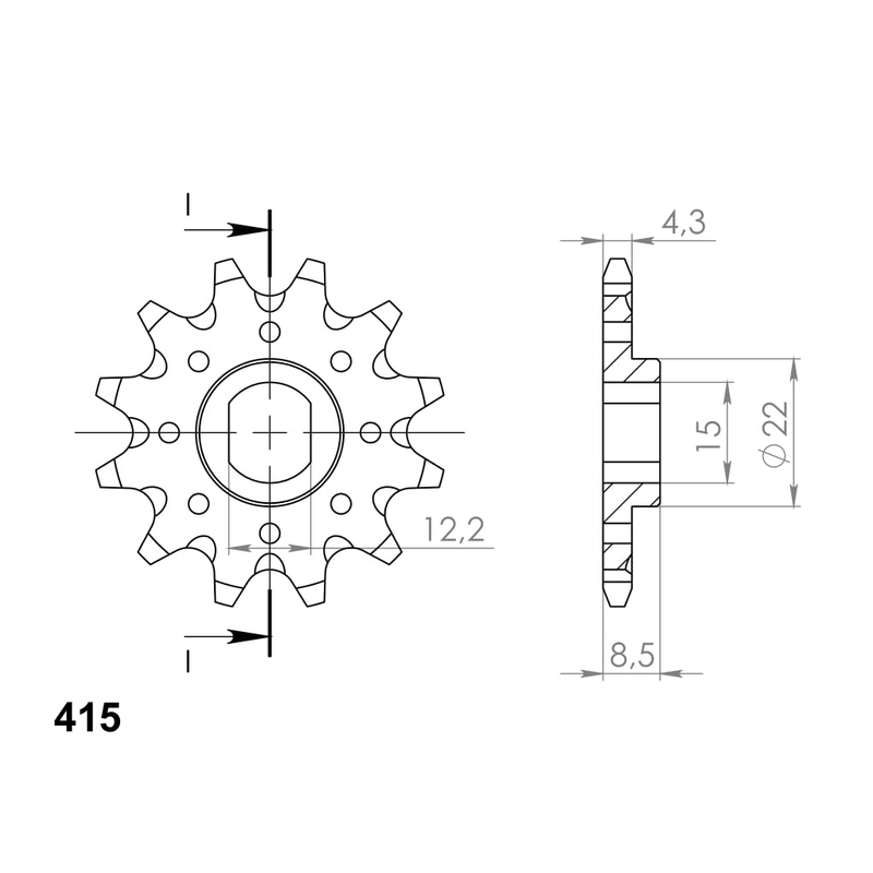 Ritzel SUPERSPROX 11T, 415