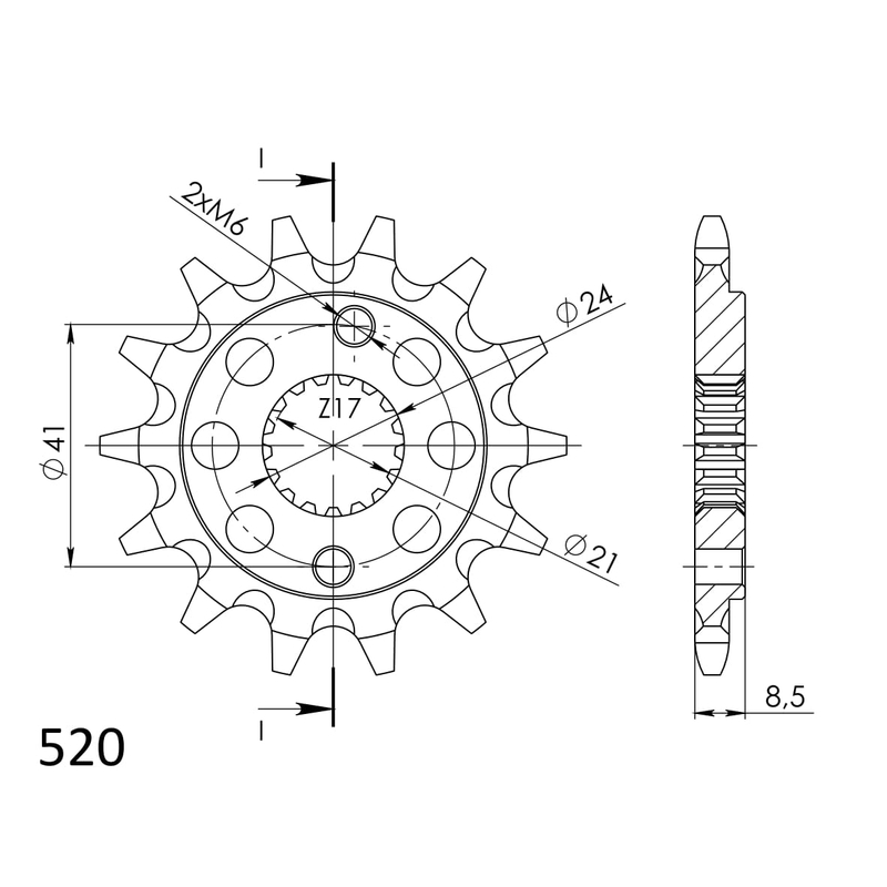 Ritzel SUPERSPROX 15T, 520