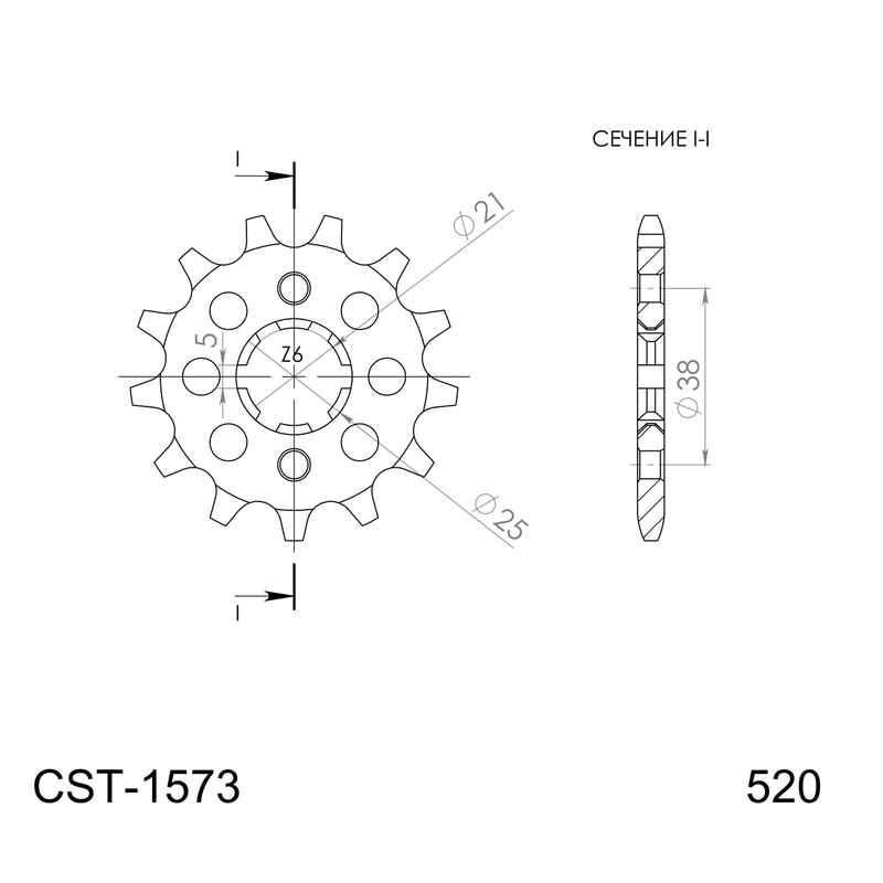 Ritzel SUPERSPROX 13T, 520