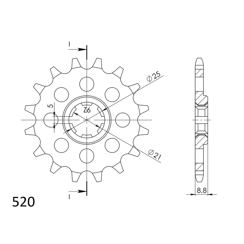 Ritzel SUPERSPROX 13T, 520