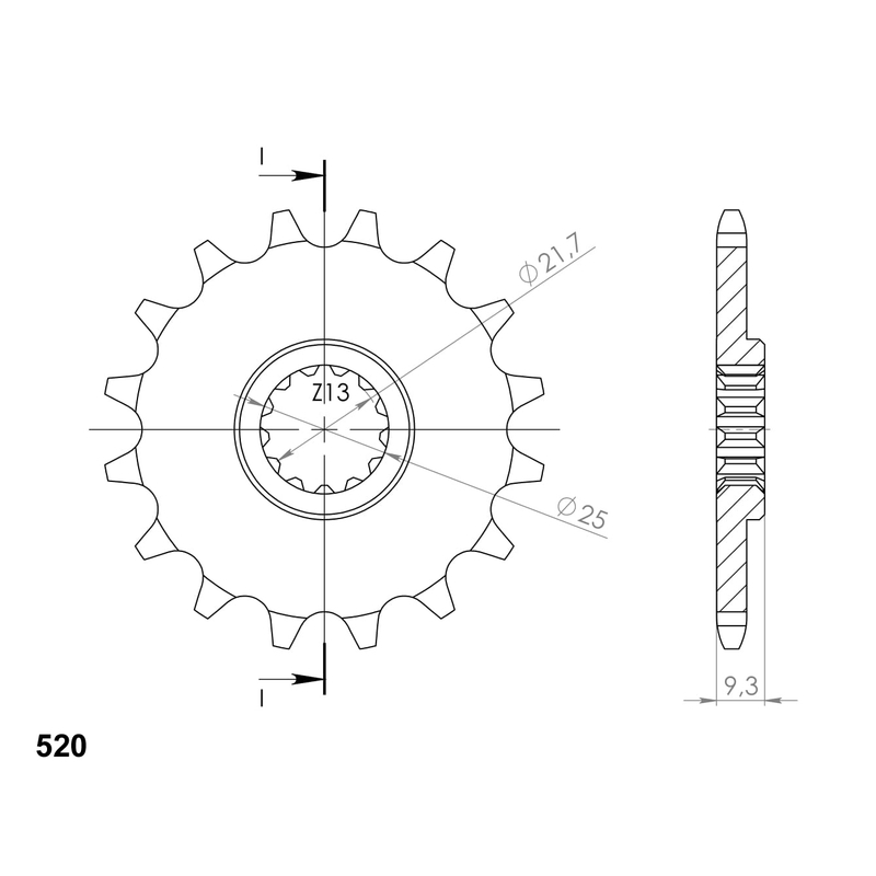 Ritzel SUPERSPROX 14T, 520