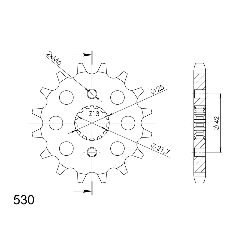 Ritzel SUPERSPROX 17T, 530