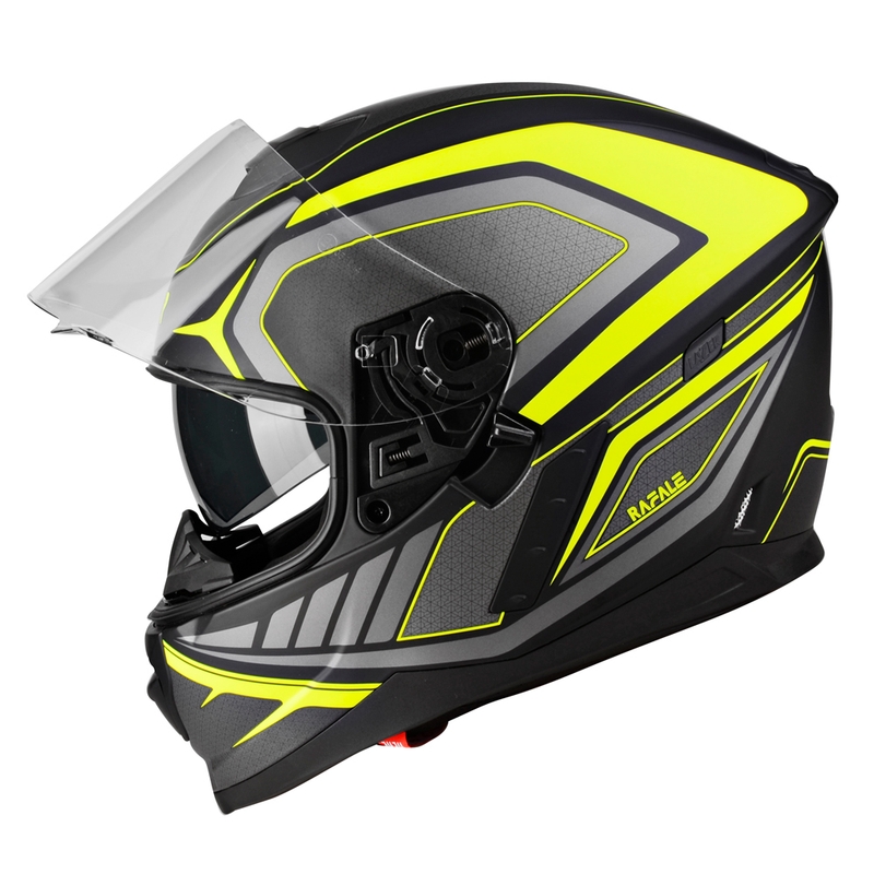 Integral Motorradhelm Lazer Rafale Hexa schwarz-fluo gelb Ausverkauf