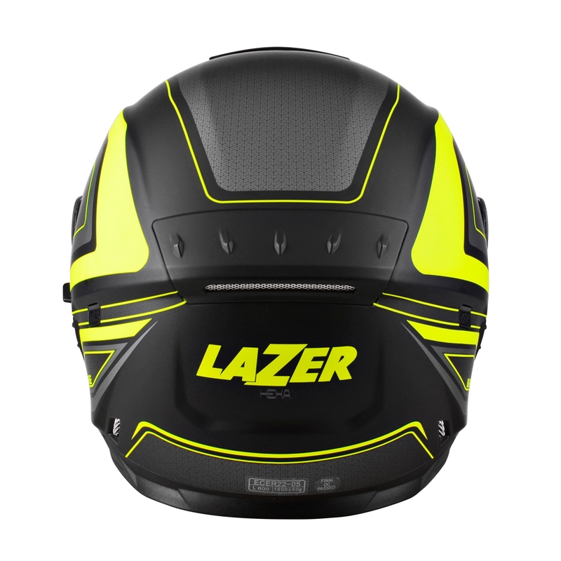 Integral Motorradhelm Lazer Rafale Hexa schwarz-fluo gelb Ausverkauf
