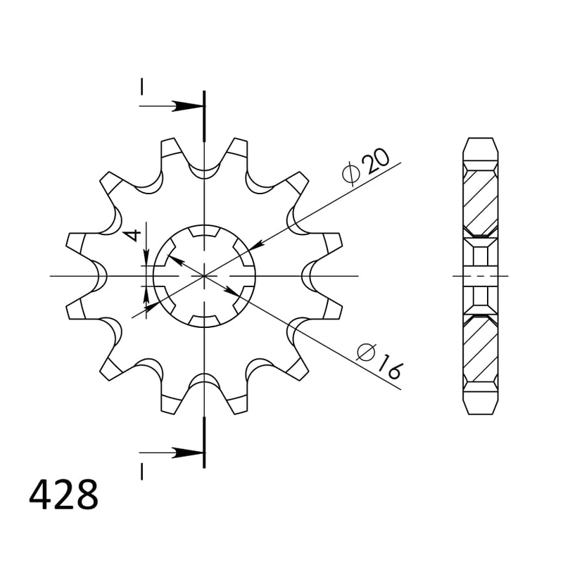 Ritzel SUPERSPROX 11T, 428