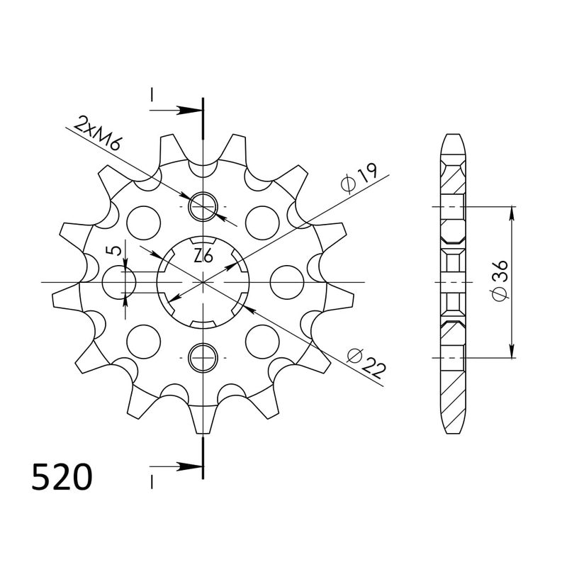 Ritzel SUPERSPROX 14T, 520