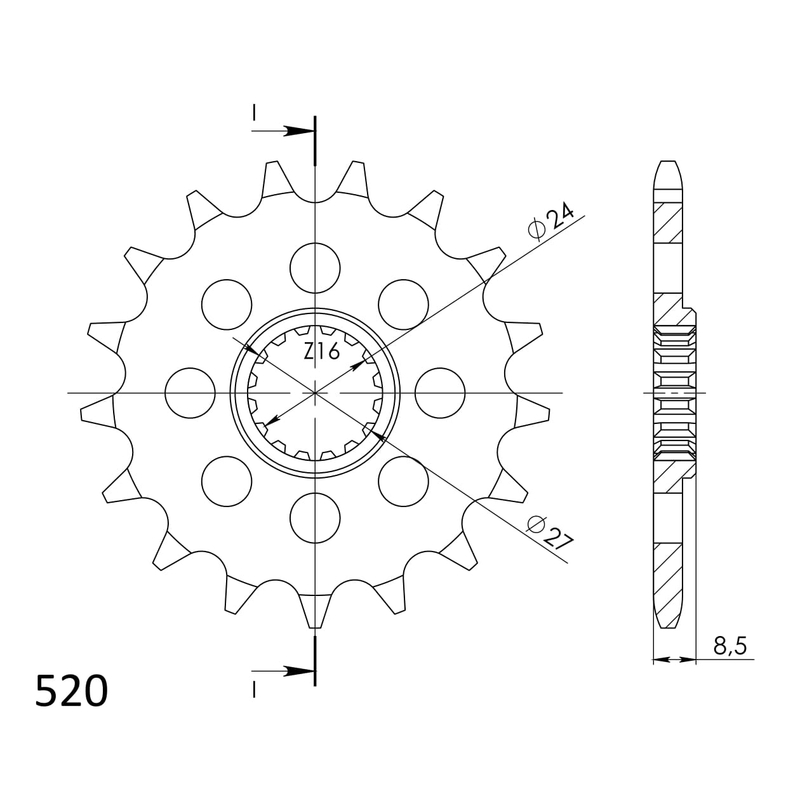 Ritzel SUPERSPROX 15T, 520