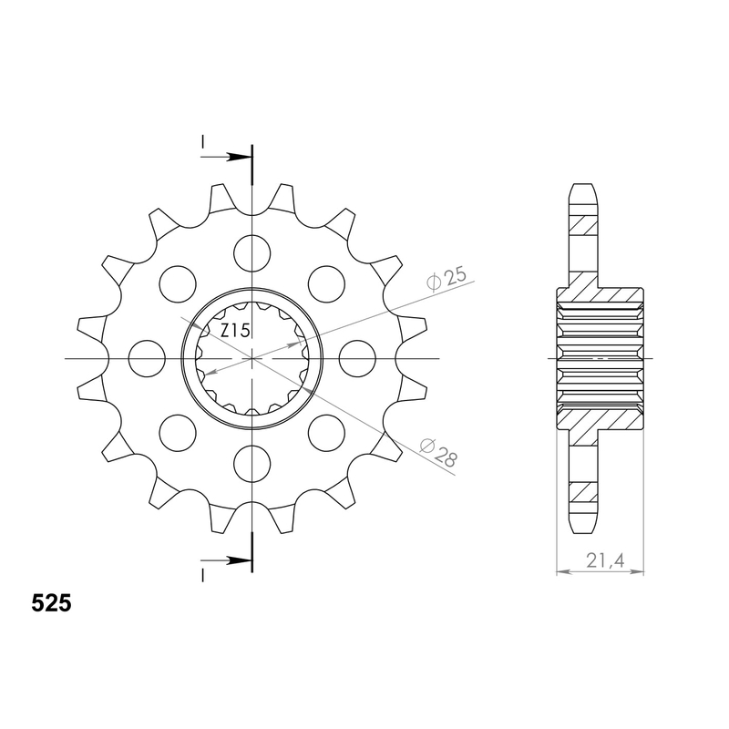 Ritzel SUPERSPROX 16T, 525