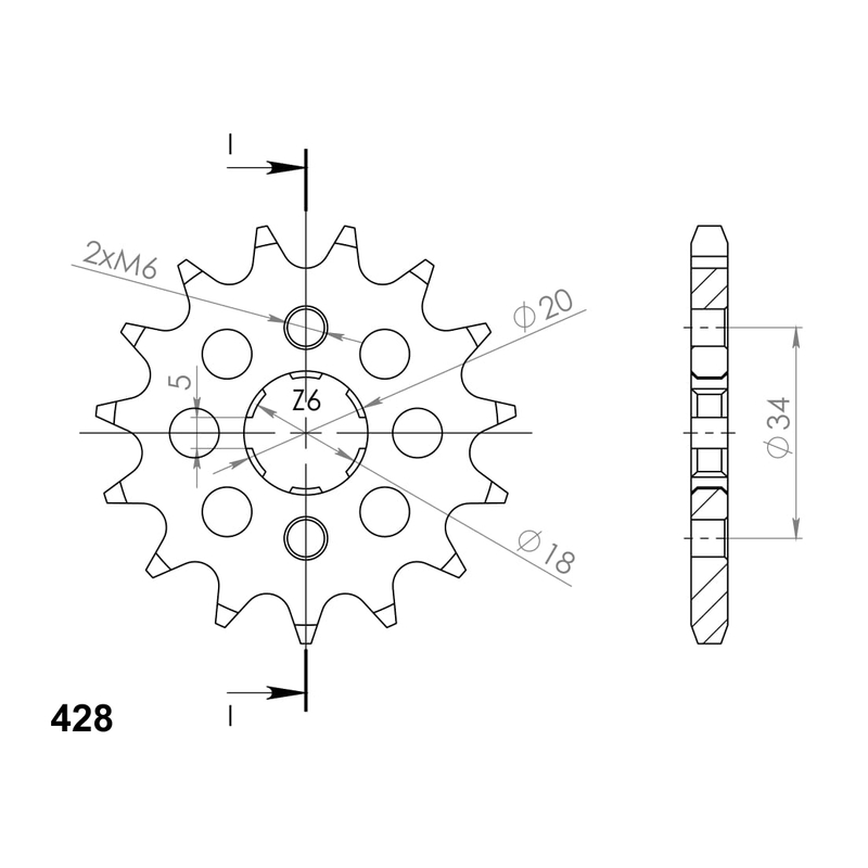 Ritzel SUPERSPROX 13T, 428
