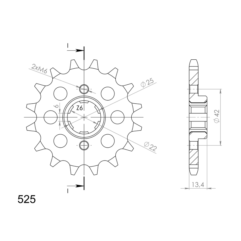 Ritzel SUPERSPROX 16T, 525