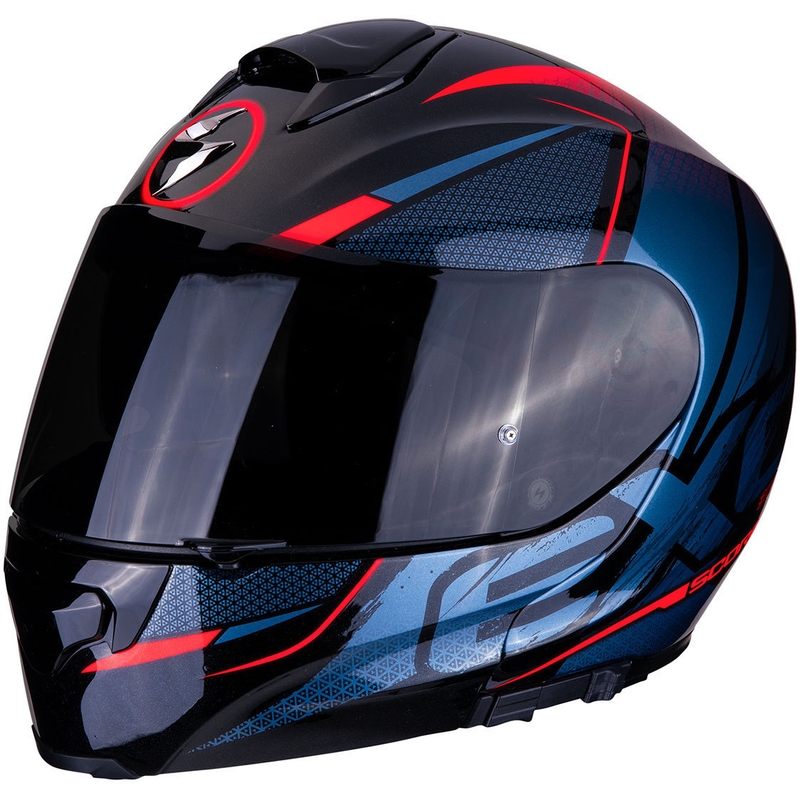 Scorpion EXO-3000 Air Creed schwarz-rot Tip-up Helm Ausverkauf