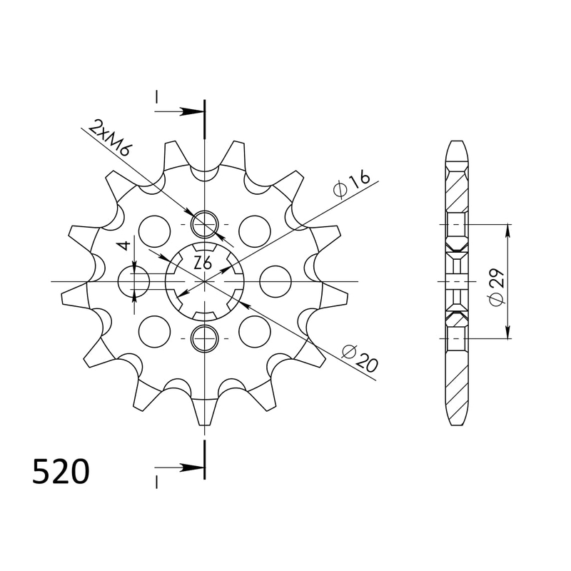 Ritzel SUPERSPROX 13T, 520