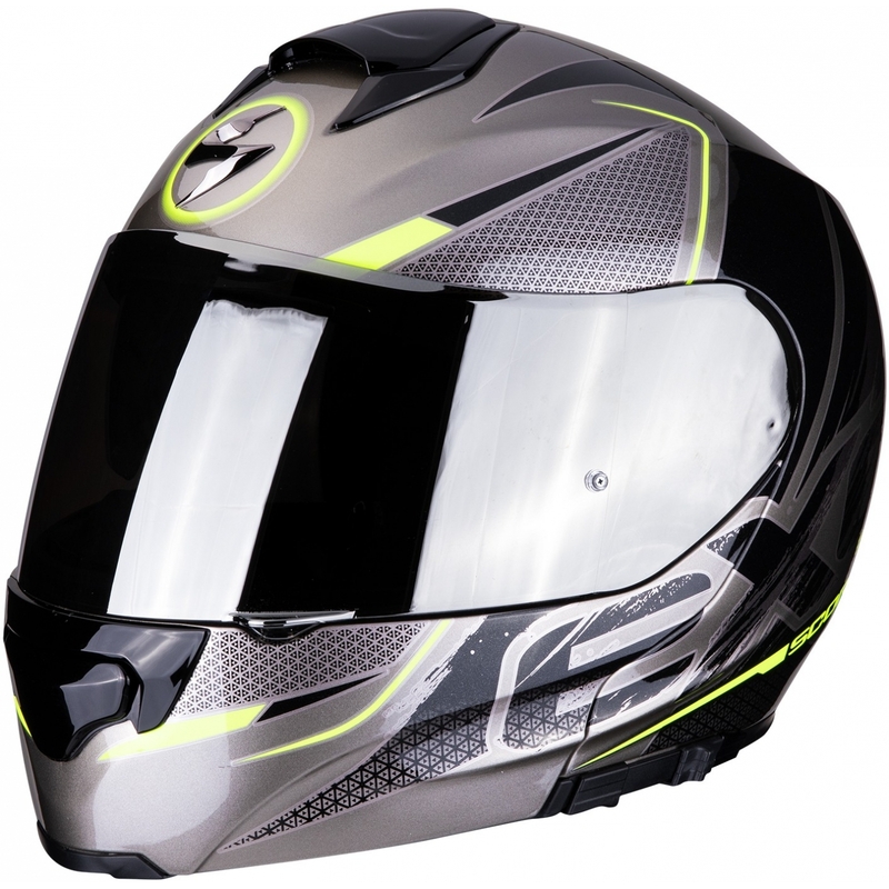 Scorpion EXO-3000 Air Creed titan-schwarz-fluo gelb tipping Helm Ausverkauf