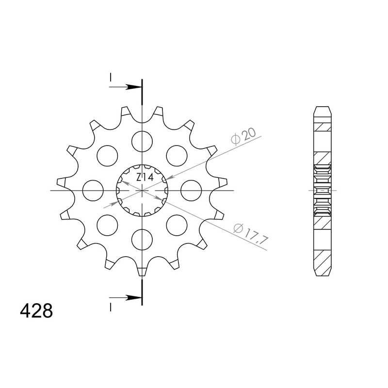 Ritzel SUPERSPROX 20T, 428