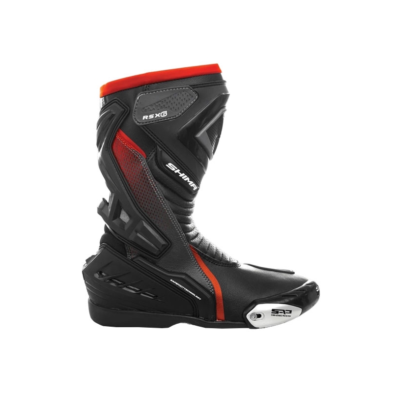 Shima RSX-6 Motorradstiefel schwarz-neonrot