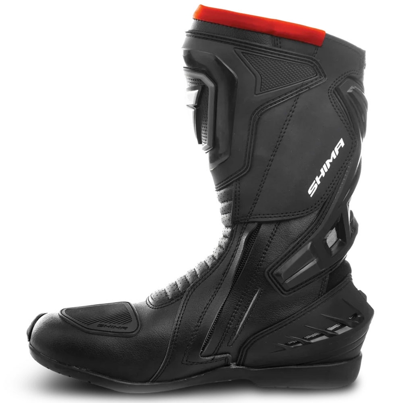 Shima RSX-6 Motorradstiefel schwarz-neonrot