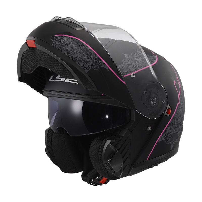 Klapphelm LS2 FF908 Strobe II Lux schwarz-pink