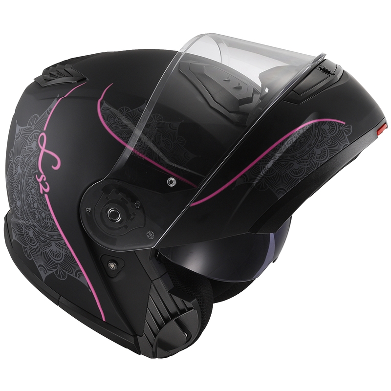 Klapphelm LS2 FF908 Strobe II Lux schwarz-pink