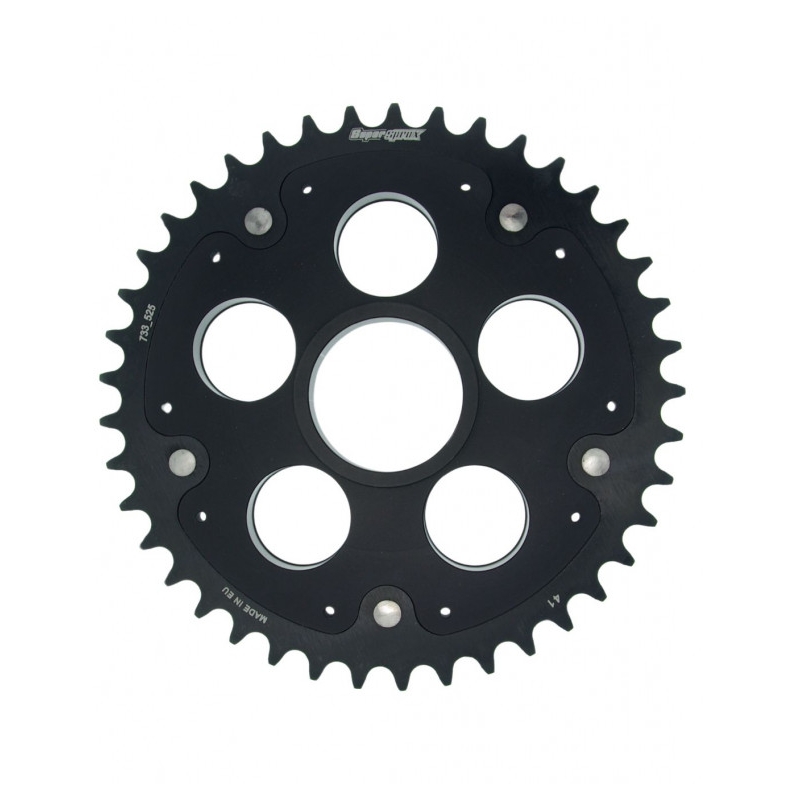 Rear sprocket STEALTH with alloy disc SUPERSPROX schwarz 41T, 520