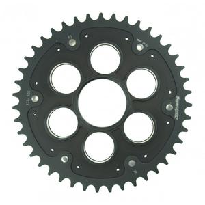Rear sprocket STEALTH with alloy disc SUPERSPROX RSA-737_530:43-BLK schwarz 43T, 520