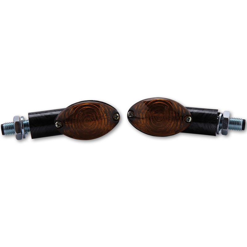 Motorradblinker Highsider Smart Cateye Mini rauchschwarz