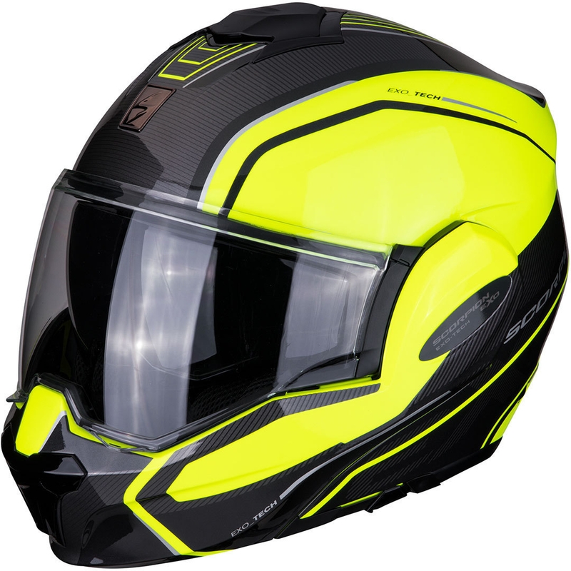 Kipphelm Scorpion EXO-TECH Time-Off fluo gelb-silber Ausverkauf