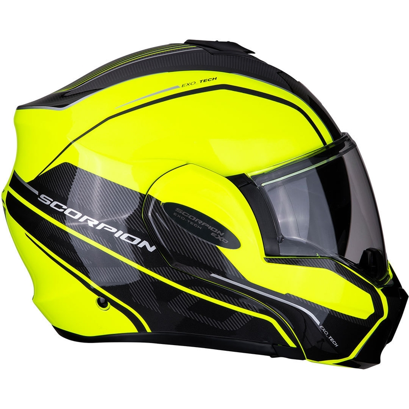 Kipphelm Scorpion EXO-TECH Time-Off fluo gelb-silber Ausverkauf