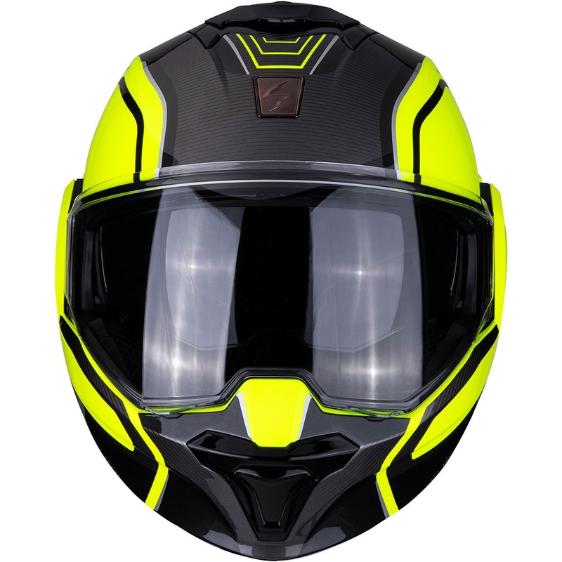 Kipphelm Scorpion EXO-TECH Time-Off fluo gelb-silber Ausverkauf