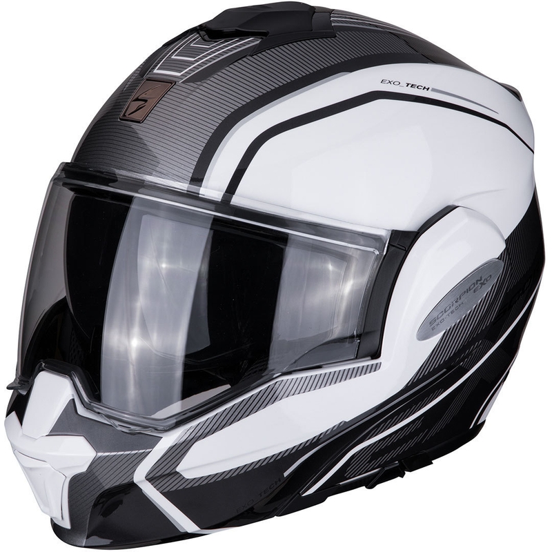 Scorpion EXO-TECH Time-Off Tipping Helm weiß-silber