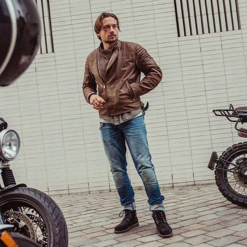 Revit Carlin SK blaue verkürzte Motorradjeans