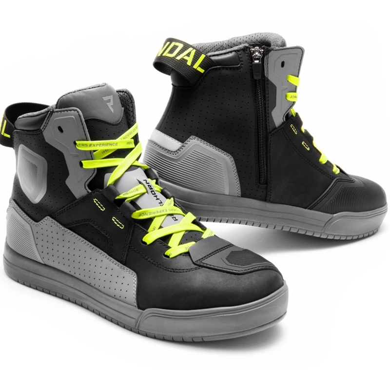Rebelhorn Vandal II Motorradstiefel schwarz-grau-fluoreszierend gelb