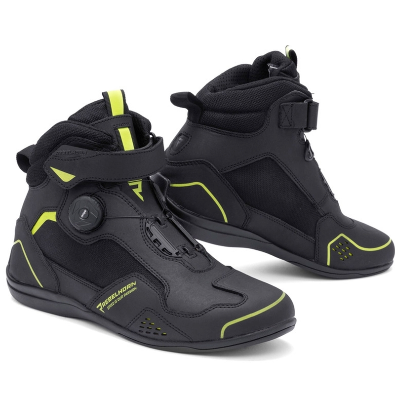 Rebelhorn Spark II Motorradstiefel schwarz-fluogelb