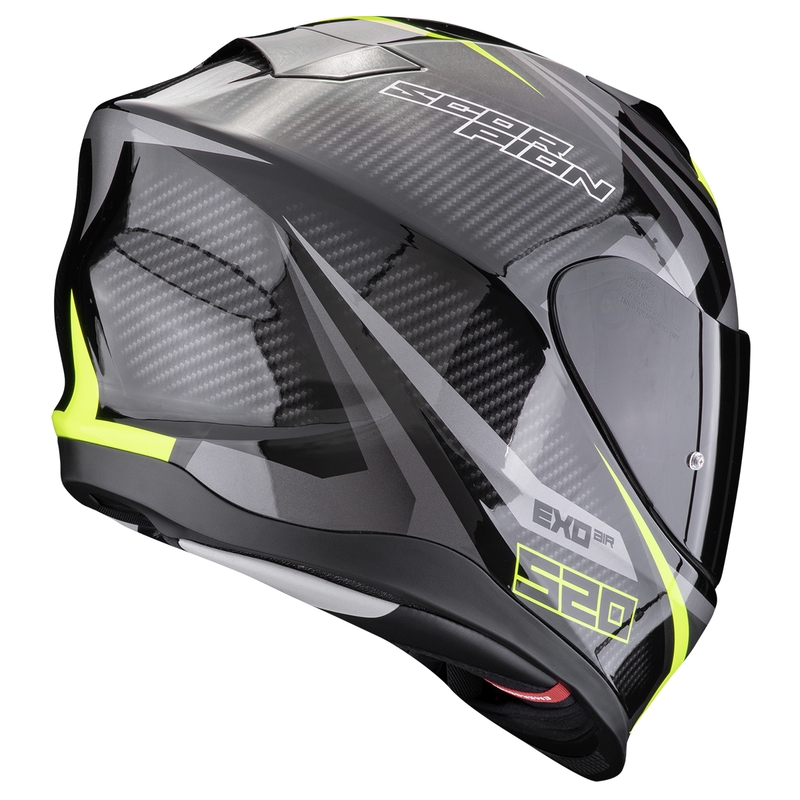 Scorpion EXO-520 EVO AIR TERRA Motorrad-Integralhelm Schwarz-Silber-Fluogelb Ausverkauf