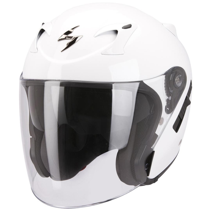 Offener Motorradhelm Scorpion EXO-220 weiß Ausverkauf