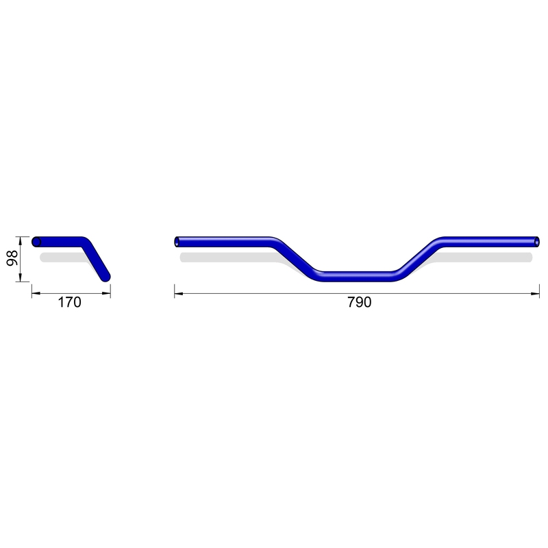 Motorradlenker Highsider Pro Naked Bike L02 7/8 Zoll Chrom